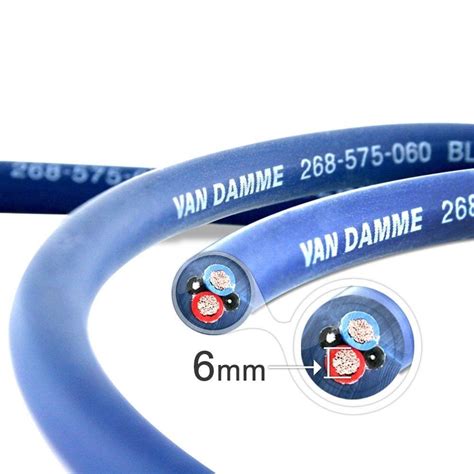 Van Damme Blue Series Studio 2x6mm Twin Axial Speaker Cable