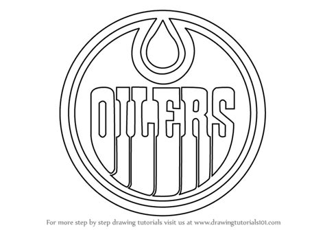 Learn How to Draw Edmonton Oilers Logo (NHL) Step by Step : Drawing Tutorials