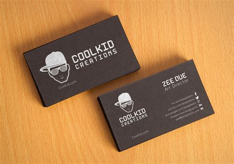 Free Black Textured Business Card Design Template & Mockup PSD