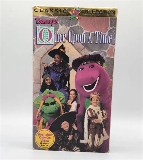 Barney Once Upon a Time (VHS, 1996) White Tape 45986020147 | eBay