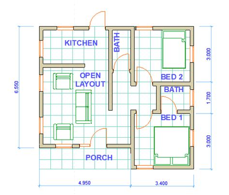 2 Bedroom Designs You Can Easily Build For Less Than 1 5m Jenganami