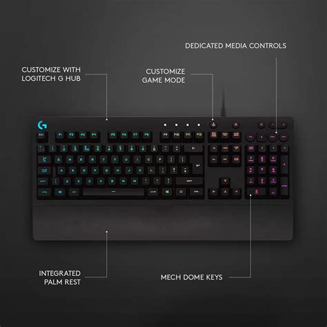 Buy Logitech G213 Gaming Keyboard with Dedicated Media Controls, 16.8 ...