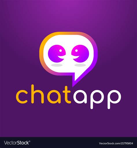 Chat messaging app logo design Royalty Free Vector Image