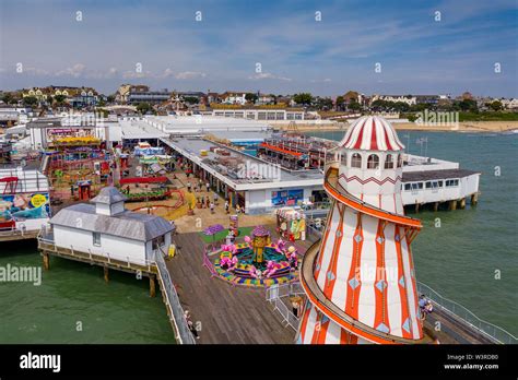 Clacton Pier Aerial View, Clacton-on-sea, Essex UK Stock Photo - Alamy