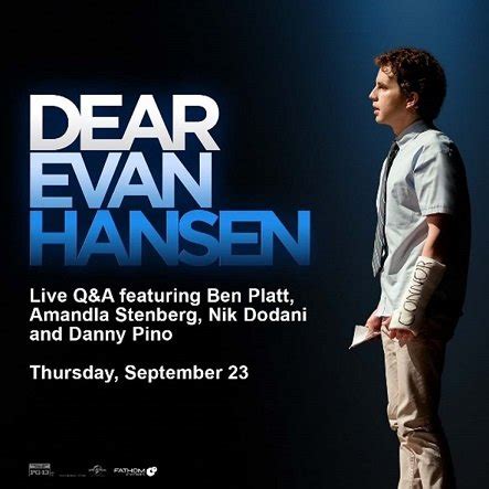 News: ‘Dear Evan Hansen’ Live Q&A in Cinemas Nationwide on September 23 | Maryland Theatre Guide