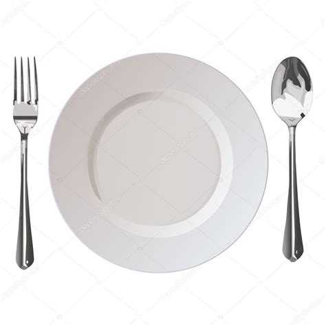 Flatwares fork plate spoon Stock Vector Image by ©kaprizspb #1229413