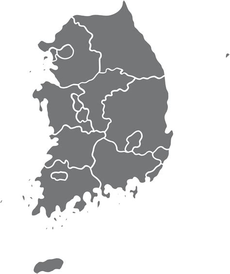 South Korea Map Outline Png Korea Vector Map Transpar - vrogue.co