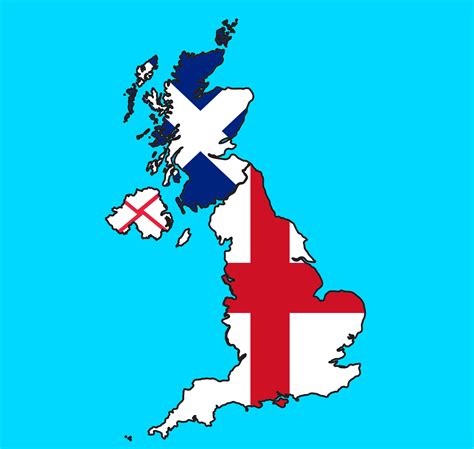 United kingdom flag map according to the union jack : r/JackSucksAtGeography