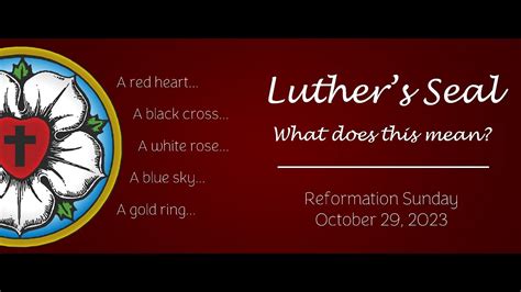 Reformation Sunday, October 29 2023 - YouTube