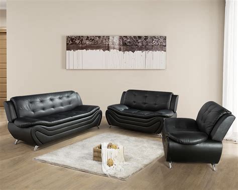 Black Leather Sofa Sets