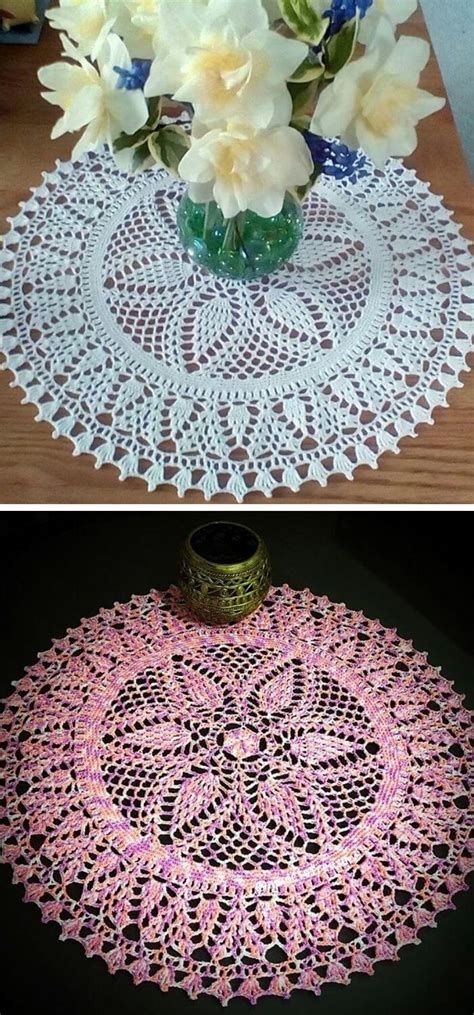 15 Best Pineapple Doily Crochet Free Patterns - Home and Garden Digest