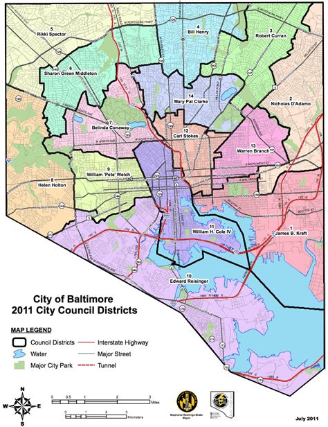 Baltimore City Council District Map | World Map 07