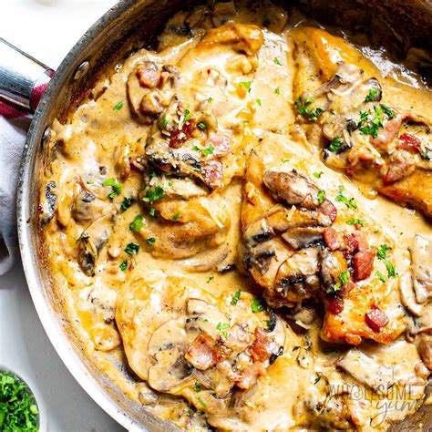 Creamy Mushroom Chicken (20-Minute Dinner!) - Wholesome Yum