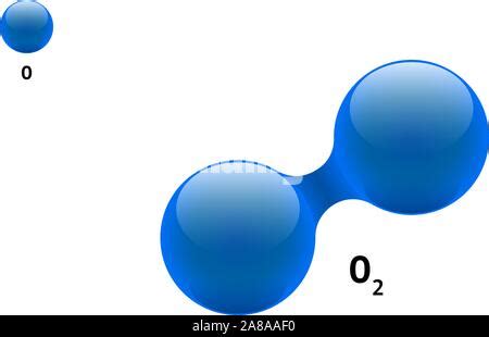 oxygen. Structural Chemical Formula of dioxygen. O2 Molecule Model. Singlet oxygen or dioxidene ...