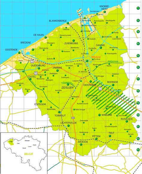 Bruges area map