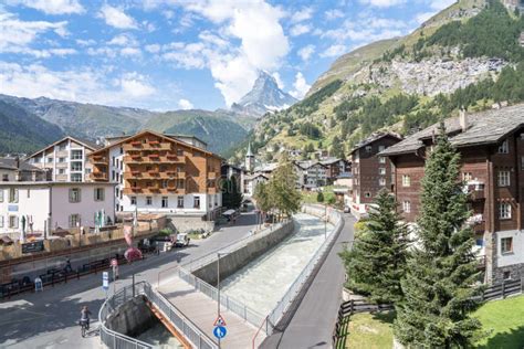 Zermatt and Matterhorn on the Background, Switzerland Stock Photo ...