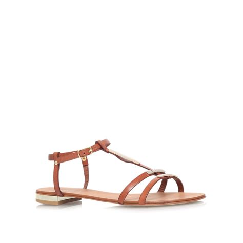 Carvela kurt geiger Kinetic Flat Sandals in Brown | Lyst