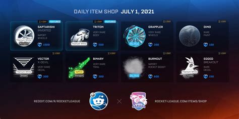 Item Shop Daily Items (2021-07-01) : r/RocketLeague