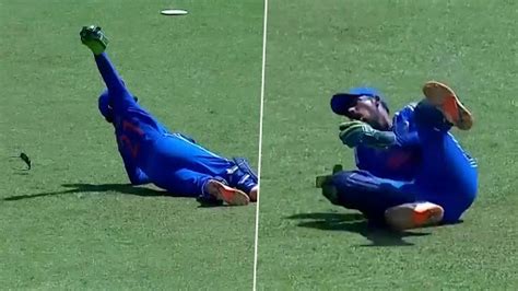 Wicketkeeper Dhruv Jurel Takes a Stunning Catch During India A vs UAE A ACC Men’s Emerging Teams ...