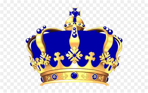 Royal Blue And Gold Crown, HD Png Download - vhv