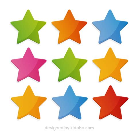 Free education clip arts Colorful magic stars – KIDAHA