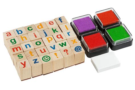 ALPHABET stamps set Letter rubber stamps Studio 30 stamps The little classic stamps Wood ...