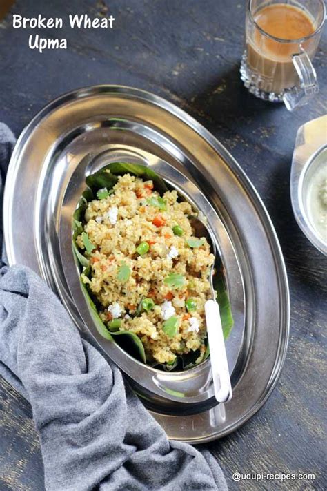 Broken Wheat Upma | Diabetic friendly breakfast - Udupi Recipes