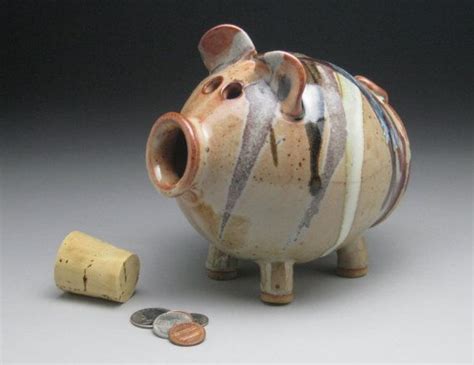 Ceramic Piggy Bank with Splashy Glaze by meeshspottery on Etsy Pig Bank ...