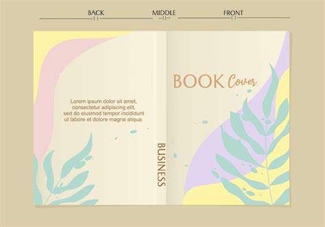 Premium Vector | Aesthetic book cover page collection. templates with cute boho leaf. perfect ...