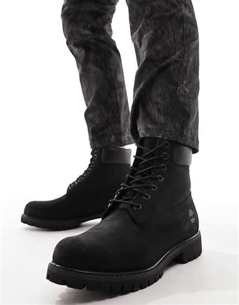 Timberland 6 inch premium boots in black | ASOS