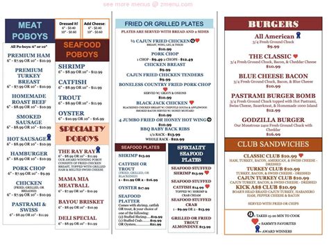 Online Menu of Sammys Food Service & Deli Restaurant, New Orleans, Louisiana, 70122 - Zmenu