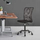 Armless Office Chair Mesh Desk Chair Adjustable Mesh Computer Chair No Arms Task Rolling Chair ...