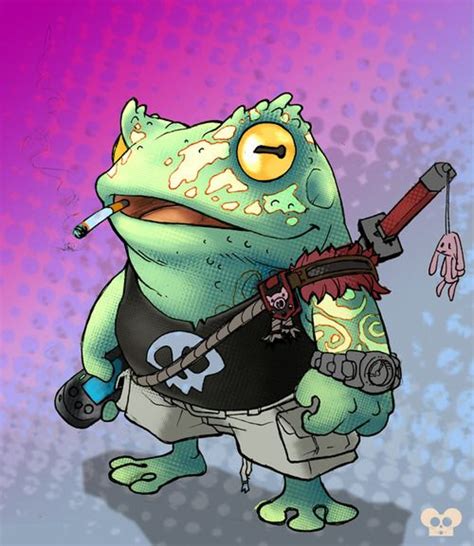 Frog by Nick Losq | Frog art, Frog illustration, Concept art characters