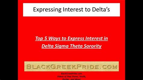 Delta Sigma Theta Interest Letter Examples