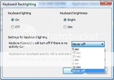 Change keyboard backlight settings | NotebookReview