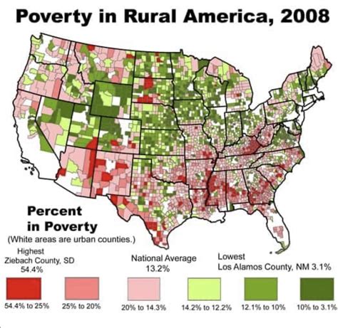 Poverty in Rural America : r/MapPorn