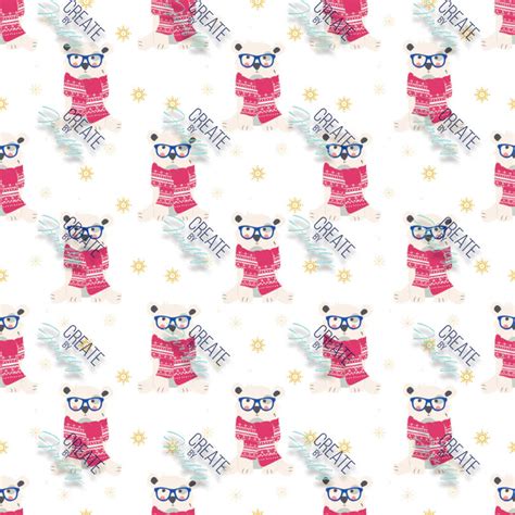 Polar Bear with Scarf - Create by Firefly