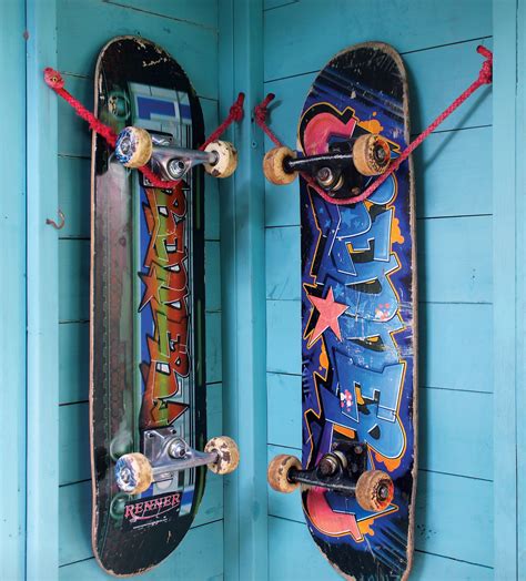 A very easy (and cool) way to hang your skateboard on the wall - a ...