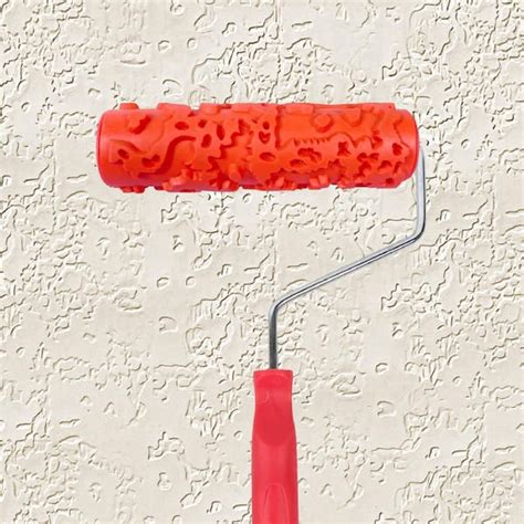 Dyiom 7'' patterned paint rollers for wall decoration, classic brick embossed texture rubber ...