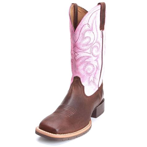 Ariat Womens Hybrid Rancher Distressed Cowboy Boots Pink - Ariat - Shop Brands - Cowgirl Boots ...