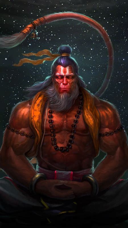 Meditating Hanuman Wallpaper | Hindu art, Hanuman ji wallpapers ...