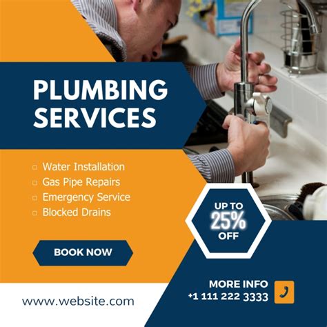 Copy of Plumbing Services Template | PosterMyWall