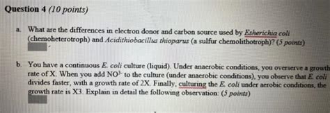 Solved a. What are the differences in electron donor and | Chegg.com