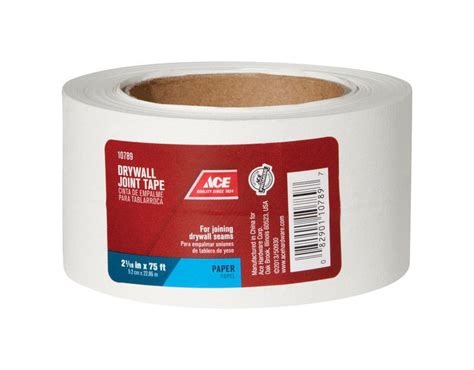 Ace Drywall Joint Tape Paper Self Adhesive 2-1/16 in. W x 75 ft. L ...