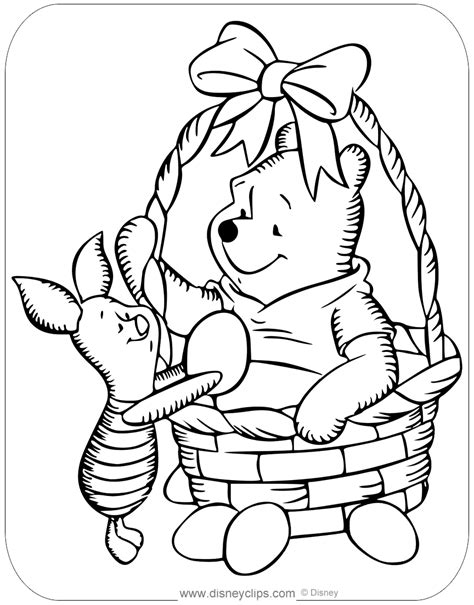 Winnie Pooh Easter Coloring Pages Coloring Pages