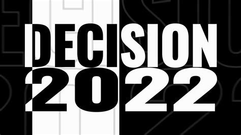 A dynamic DECISION 2022 election update news motion graphic background ...