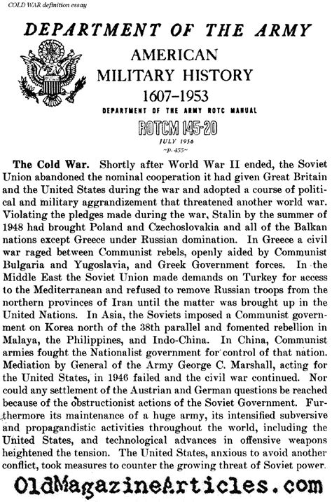 COLD WAR DEFINITION 1956,EVENTS OF THE EARLY COLD WAR 1945 - 1955,LIST OF COLD WAR EVENTS,LIST ...