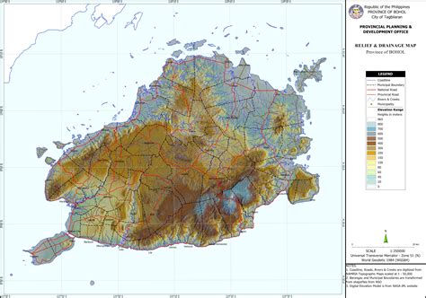 Relief and Drainage Map – PPDO BOHOL