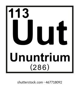 Periodic Table Element Ununtrium Stock Vector (Royalty Free) 467718092