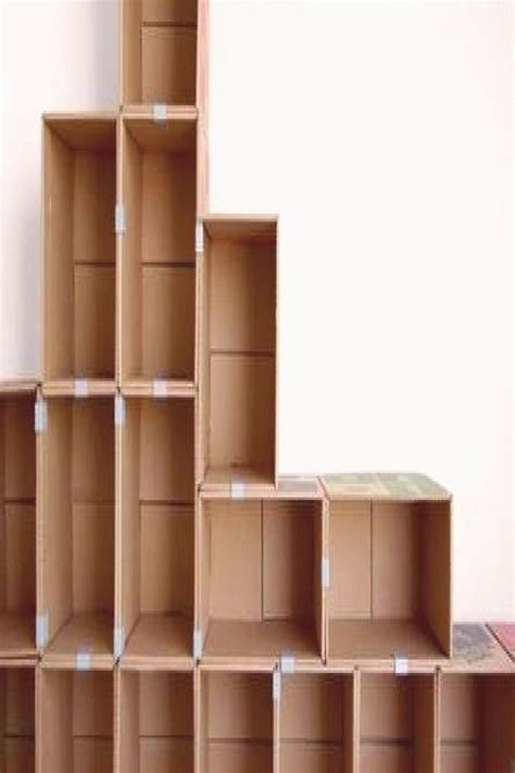 57+ Super Ideas Diy Shelves Cardboard Furniture in 2020 | Cardboard ...